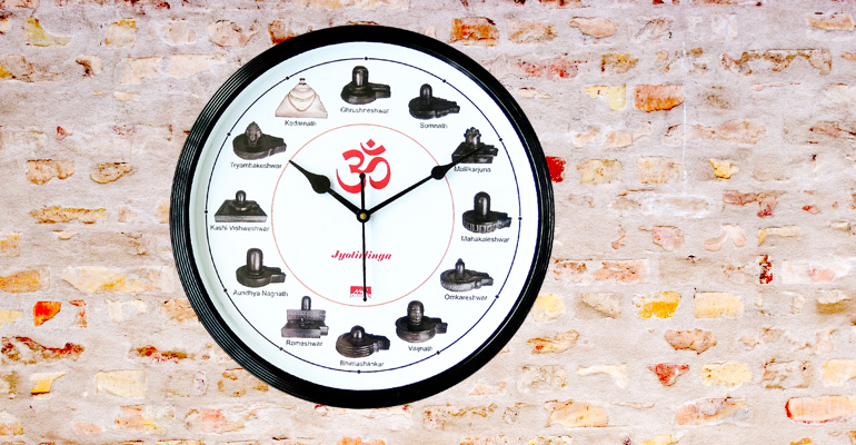 12 Jyotirlinga wall clock